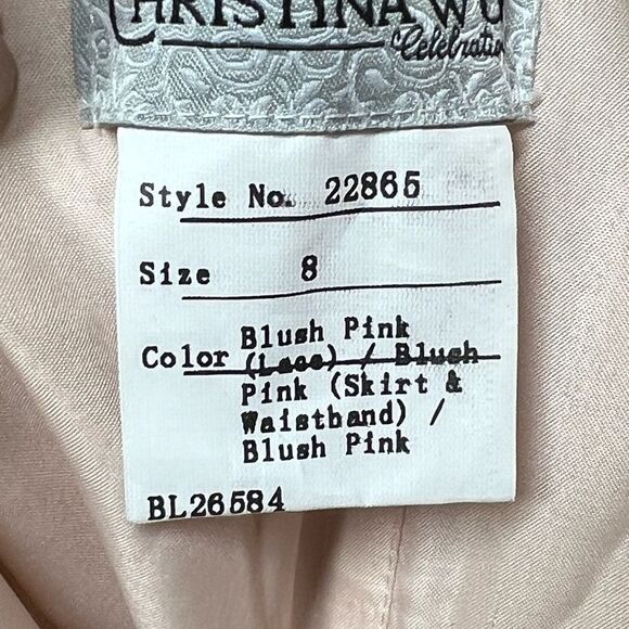 NWT Christina Wu Celebrations Formal Lace and Satin Maxi dress Sz 8 - Picture 10 of 10